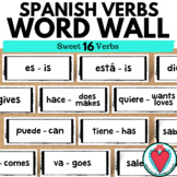 Spanish Word Wall - Sweet 16 Verbs - Bulletin Board