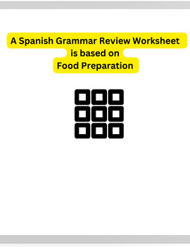 Preview of Spanish Vocabulary is Presented on Food Preparation