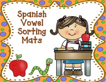 Preview of Spanish Vowels Sorting Mats:  Bilingual Center or File Folder