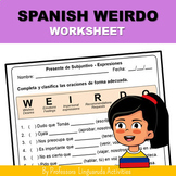 Spanish WEIRDO Worksheet - Spanish Present Subjunctive