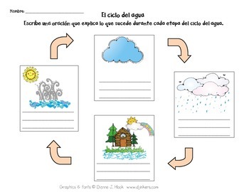 Spanish: Water Cycle Worksh... by Vero DuMont | Teachers Pay Teachers