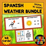 SPANISH WEATHER BOOM CARDS ⭐ Spanish Digital Flashcards ⭐ 