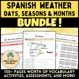 Spanish Weather, Days of the Week, Seasons, & Months BUNDLE!