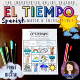 Spanish Weather El Tiempo Vocabulary Coloring Worksheets |