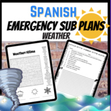 Spanish Weather Independent Work Packet Emergency Sub Plans
