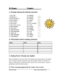 Spanish Weather Vocabulary Worksheet: El tiempo