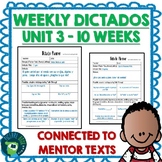 Spanish Weekly Dictado / Dictation Lesson Plans Unit 3