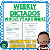 Spanish Weekly Dictado Lesson Plans Yearlong Bundle