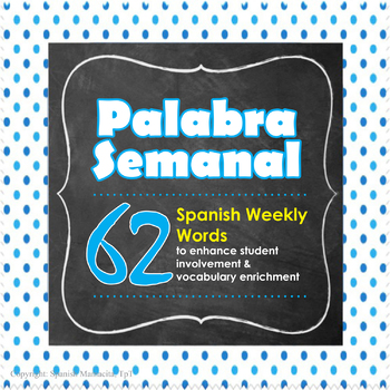 Preview of Spanish Weekly Word - ¡Palabra Semanal! Distance Learning