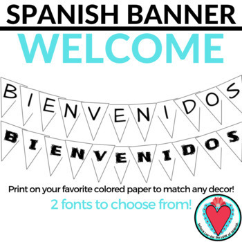 Bienvenidos Welcome Banner Spanish