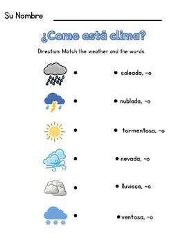 Preview of Spanish: What is the Weather?