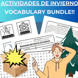 Spanish Winter Invierno Activities Bundle: First Day Back 