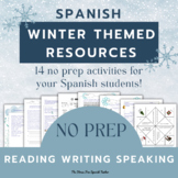 Spanish Winter Activities PACKET Invierno GREAT for Sub Pl