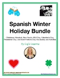 Spanish Winter Holiday Bundle: December-March Holiday Voca
