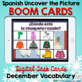 Spanish Winter Holidays and Clothing Boom Cards - No Prep 