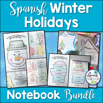 Preview of Spanish Winter Holidays: Interactive Notebook Bundle
