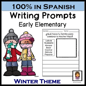 Preview of Spanish Winter Invierno Writing Prompts