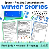 Spanish Winter Reading Comprehension Activities Lecturas d