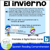 Spanish Winter Reading Comprehension | Printable & Digital