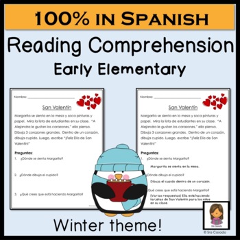 Preview of Spanish Reading Comprehension for Winter