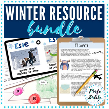 Preview of Spanish Winter Resource Bundle