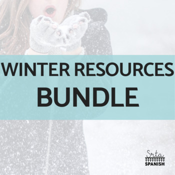 Preview of Spanish Winter Resources Activity BUNDLE | Bulletin Boards, Writing, and more!