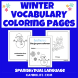Spanish Winter Vocabulary Coloring Pages: DIBUJOS PARA COL