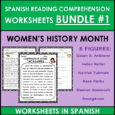 Spanish Women's History Reading Comprehension WORKSHEETS B