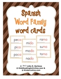Spanish Word Family Cards