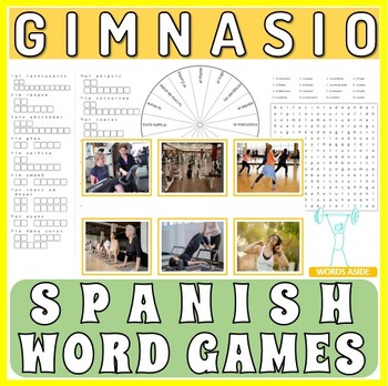 Preview of Spanish Word Games Copy Crossword Word Search Anagram GYM