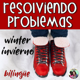 Spanish Word Problems: Winter Addition & Subtraction | Bil
