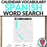 Spanish Word Search - Days of the Week, Months - Calendar 