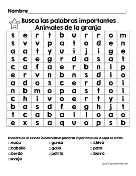 Spanish Word Search (Sopa de letras Palabras por temas) by Spanish Profe