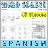 Spanish Word Search Vocabulary Worksheets Puzzles SpEd Spe