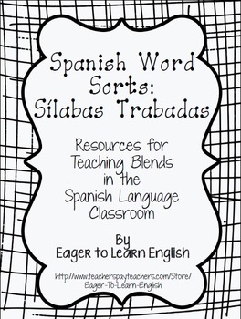 Preview of Spanish Word Sorts: Sílabas Trabadas (Blends)