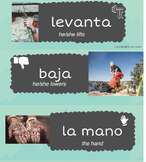 Spanish Word Wall w/Activities & Pictures