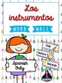 Spanish Word Wall Cards {Los Instrumentos Musicales} ESPAÑOL