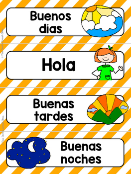 Spanish Word Wall Cards Palabras de Cortesía ESPAÑOL by Profe Oxana