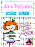 Spanish Word Wall Cards {San Valentín} ESPAÑOL