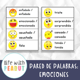 Spanish Word Wall - Emotions, Pared de Palabras - Emociones