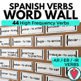 Spanish Verbs Word Wall - Spanish High Frequency Words Bul