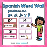 Spanish Word Wall / Palabras con ge, gi, je y ji Letras tramposas