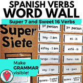 Spanish Back to School Bulletin Board Sweet 16 Verbs Word 