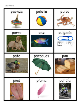 Spanish Word Wall Words- NOPQR by Mrs Cardenas Bilingual PreK | TPT