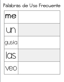 Spanish Word Work by Nora Ferrusca | Teachers Pay Teachers