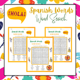 Spanish Words Word Search Puzzles | Cinco De Mayo Activities