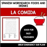 Spanish Wordsearch: Food vocab/ buscapalabras la comida en español