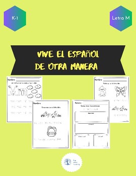 Preview of Spanish Workbook Letter M (Traza y escribe letra M)