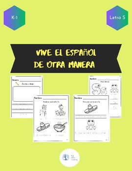 Preview of Spanish Workbook Letter S (Cuadernillo-Traza y escribe letra S)