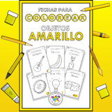 Spanish Worksheets Coloring Objects Yellow Colorear Objeto